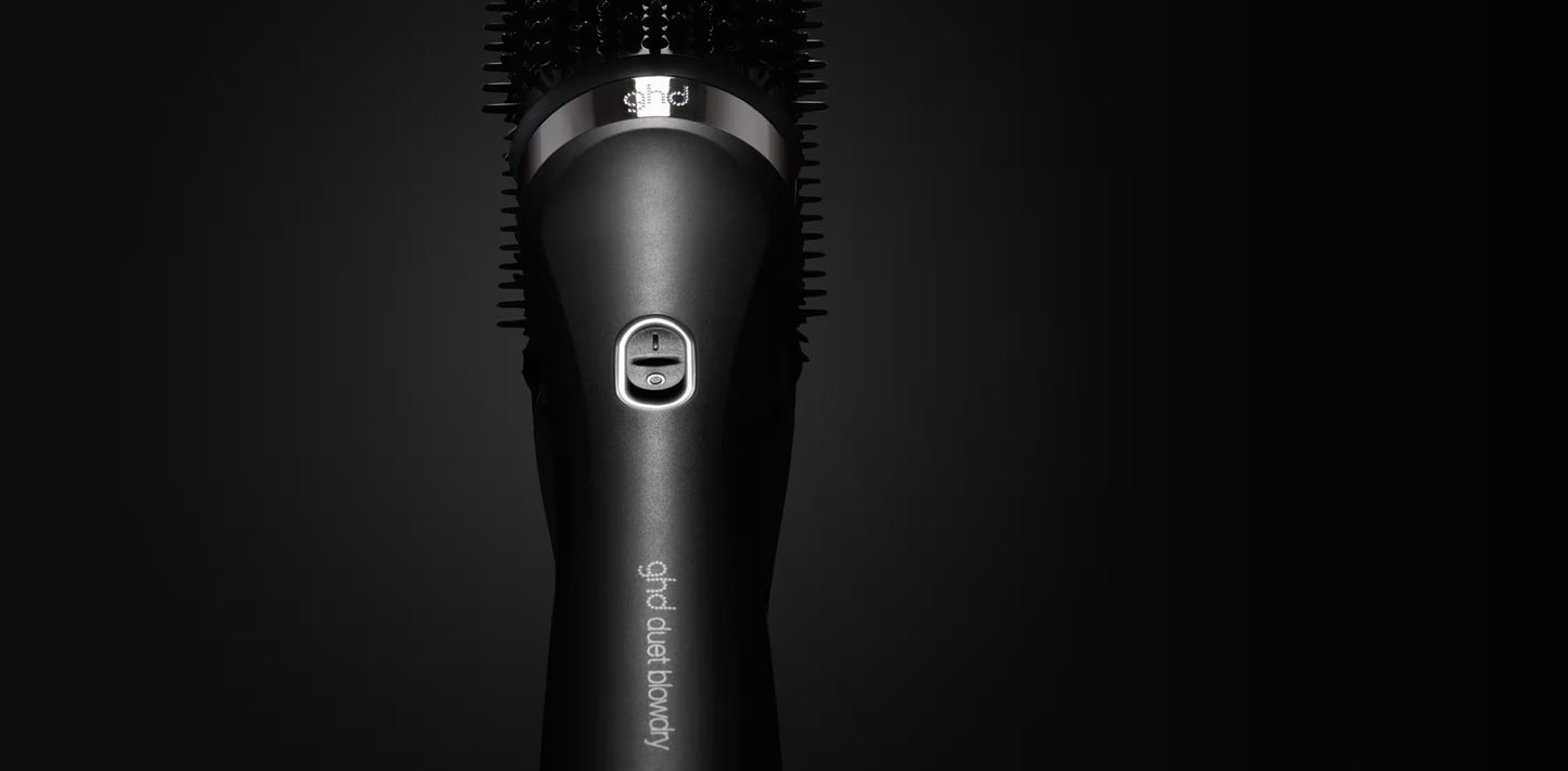 New GHD DUET BLOWDRY HAIR DRYER BRUSH IN BLACK